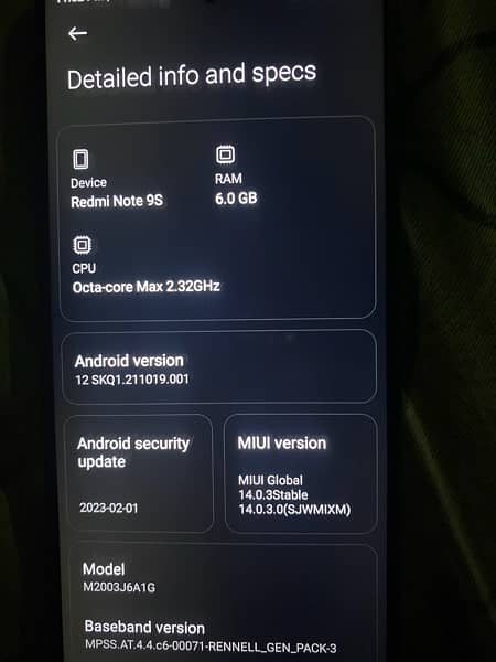 redmi note 9s 6/128 pta aproved with box 4