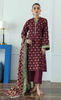 3 pcs women Unstitched sout free delivery all over the pakistan