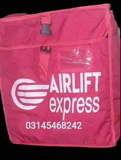 Delivery bags for home delivery business, home delivery available