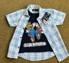 branded 100℅ pure cotten baba boy double shirt