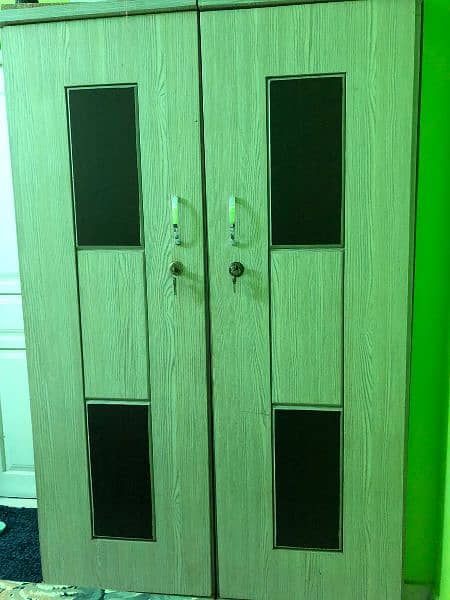 2 single bed with 3 door wardrobe 2