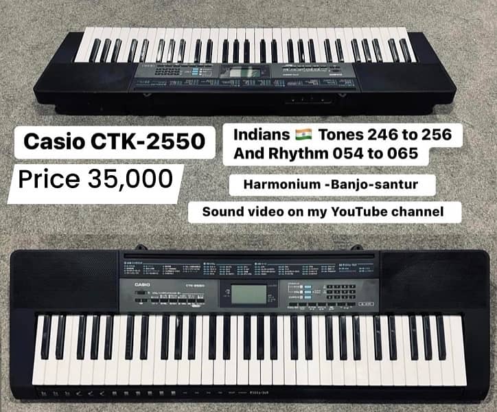 Casio CTK-2550  Indians - Tones 246 to 256 And Rhythm 054 to 065 0