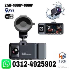 3 Channel K02 Cam 2.5k 1080p With Builtin Gps & Wifi