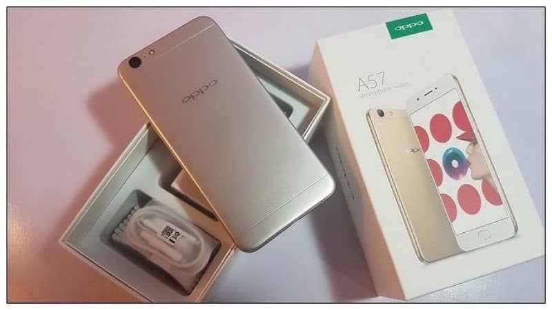 oppo A57 4gb 64gb dual Sim box all accessories pta approved 0