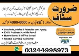 Male female staff required