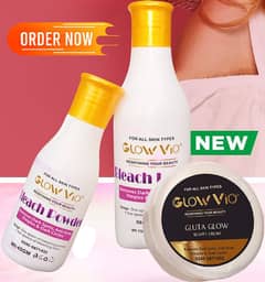 (3in1 offer)1 GlowVio balechPoder +1 Bleaching lotion +1 Beauty Cream