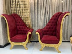 RED ANTIQUE SOFA CHAIRS