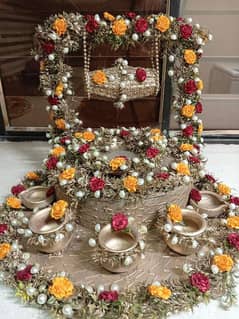 Mehndi trays. . . Golden colors. . Latest design. . .