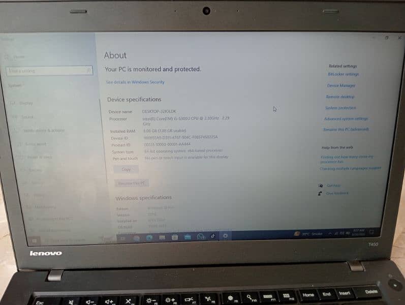 Lenovo I5-5300U Laptop in good condition 9