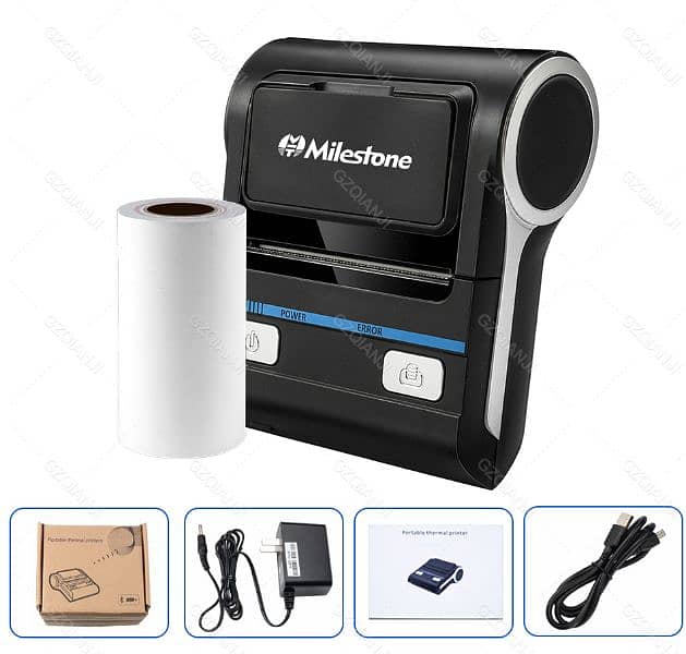 Milestone 80mm Thermal Printer Bluetooth Android 3 Inch Mini Portable 3