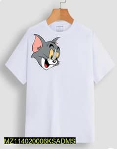 Boys stitched Tom cartoon printed T shirt