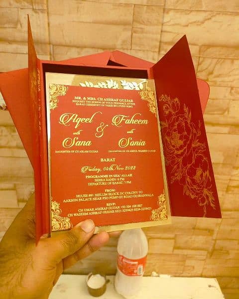 wedding cards invitation cards shahdi cards maker Lahore 3