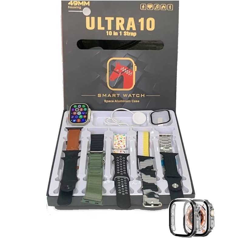 Smart watch Ultra 10 with 10 different straps, New Stock, cheap price 1