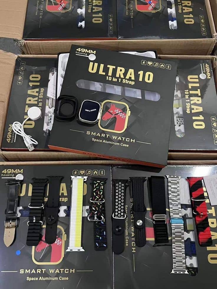 Smart watch Ultra 10 with 10 different straps, New Stock, cheap price 8