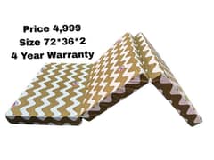 Diamond Foam Folding Mattress( 4 Year Warranty)