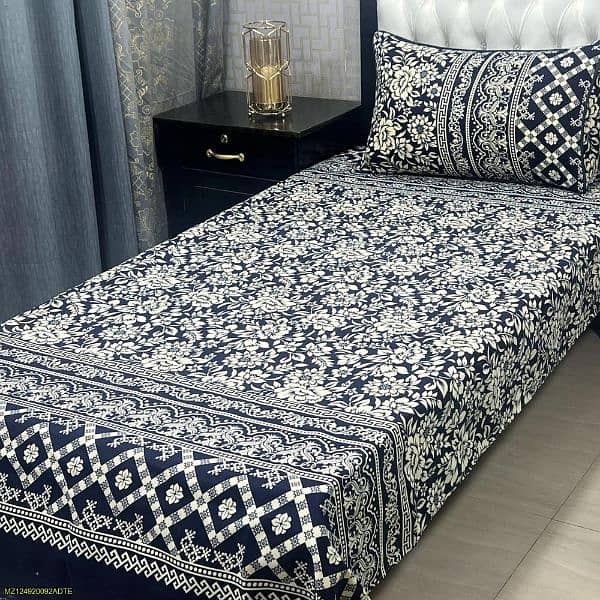 2 Pcs Crystal Cotton Printed Single Bedsheets 3