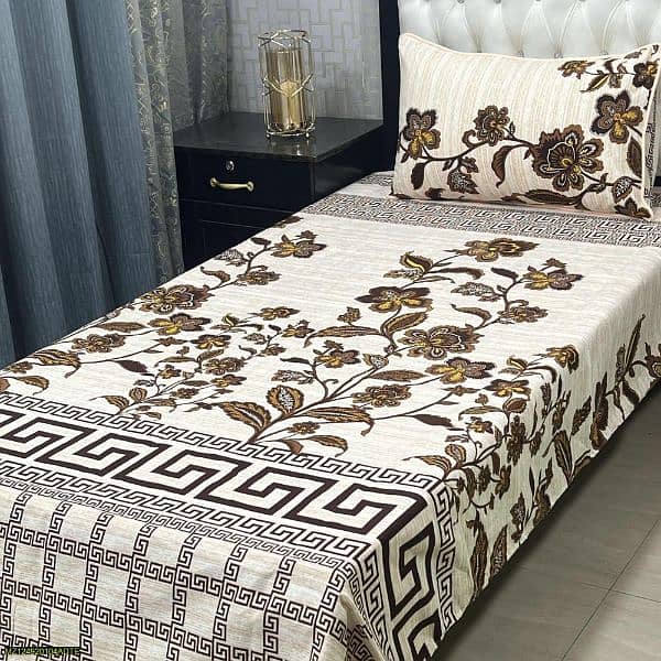 2 Pcs Crystal Cotton Printed Single Bedsheets 6