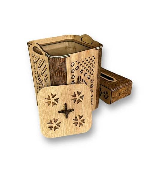 Wooden Tissue Box Holder 2