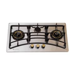 Steel Imported Hob in Brass Burners