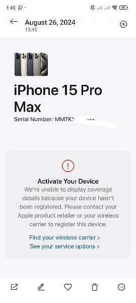 Iphone 15 Pro Max box pack Non active Non PTA (factory unlocked) LLA 1