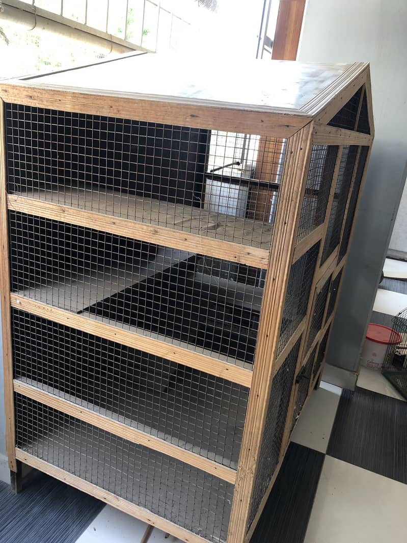 Wooden cage for hens / birds / cats 2