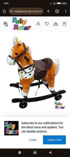 Rocking wooden horse ride (Large size)