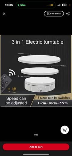 Photography Turntable Electric Rotating Display Stand 360