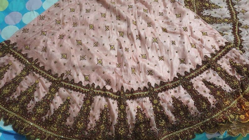 tea pink heavy embroidered sharara for bride sisters 1