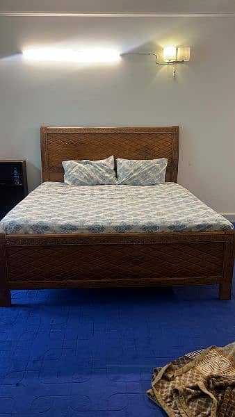 Solid Wooden King size bed 0