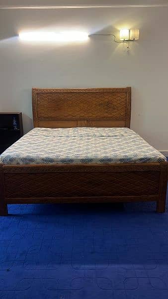 Solid Wooden King size bed 1