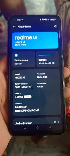 realme narzo 50 4 64 gaming phone 7