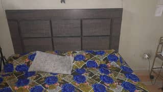 Double bed with mattress and dressing table