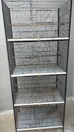 4 sections birds cage