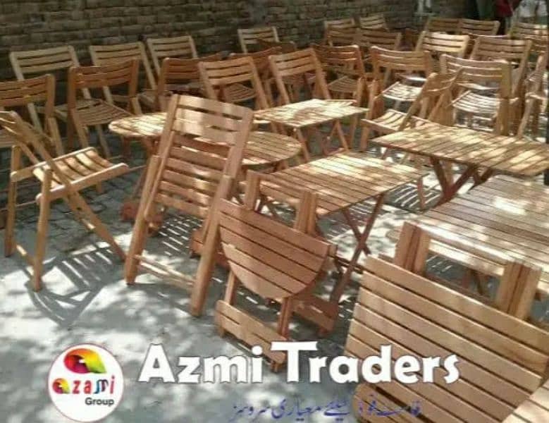 Wooden folding chairs and tables for sale urgent 4