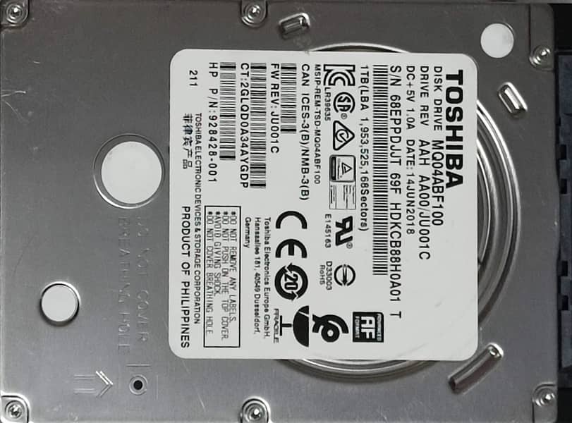 500 GB and 1 TB Hard Drive for Laptop 1