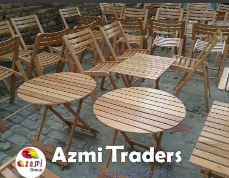 Wooden folding chairs and tables for sale urgent 4