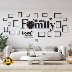 Family wall hanging with frames.