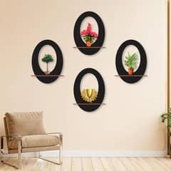 Oval Wall Hanging Shelves ,pack of 4