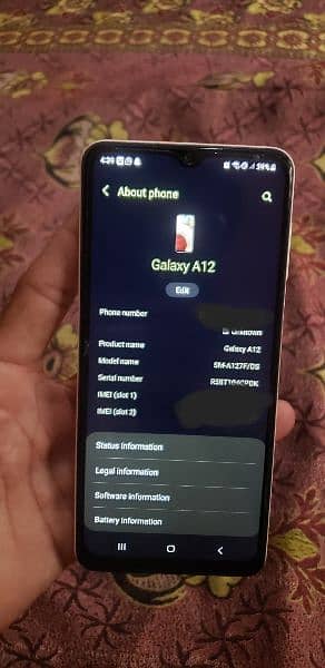 samsung A12 4/64  dual sim (5000mh) 5