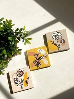 set of 3 mini painting