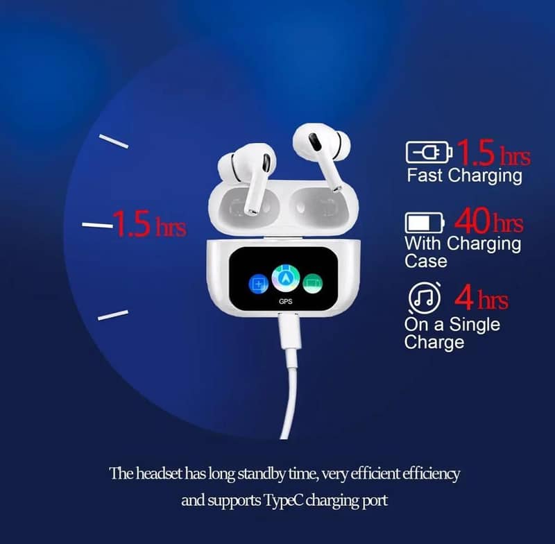 A9 Pro Touch Screen Wireless Air Pods 5