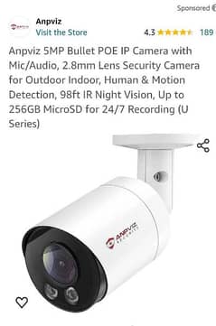 HD PoE security camera