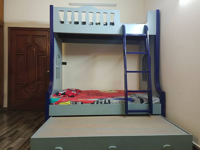 Bunk bed/Wodden bunker bed/Double bed/Bunk bed with slide 2