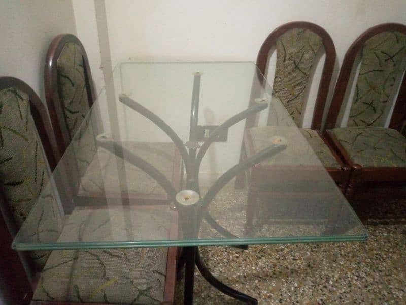 dining table with 4 wooden chairs 1