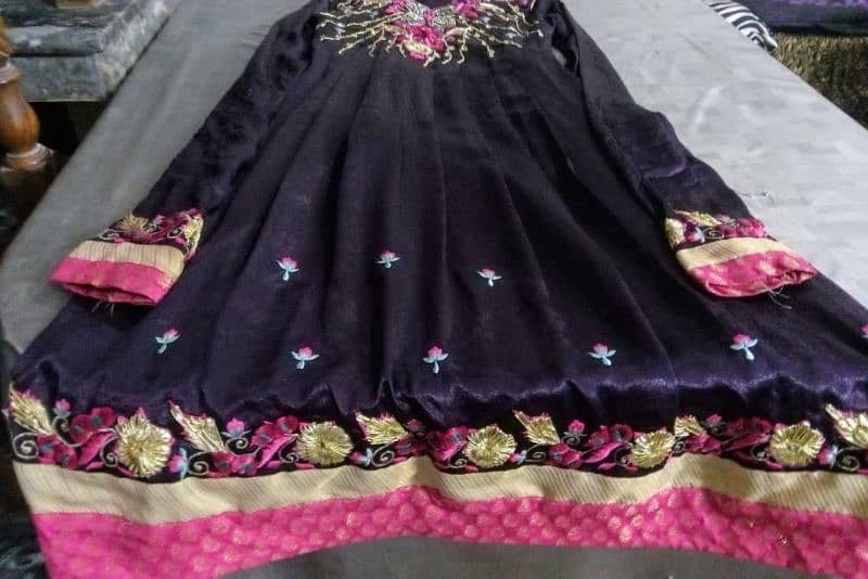 Purple Silk Maxi (frok) for wedding functions for girls Size( M-L) 1