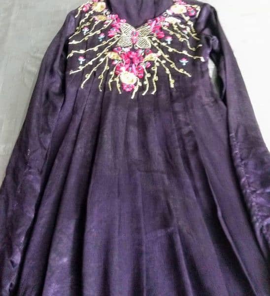 Purple Silk Maxi (frok) for wedding functions for girls Size( M-L) 2