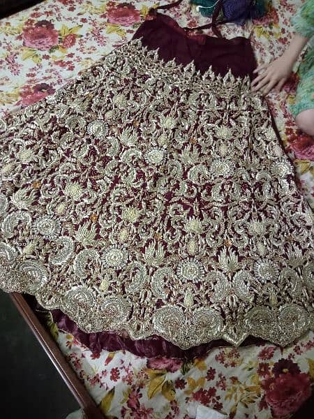 bridal beautiful lehnga/ wedding dress/ bridal outfit/ barat dress 5