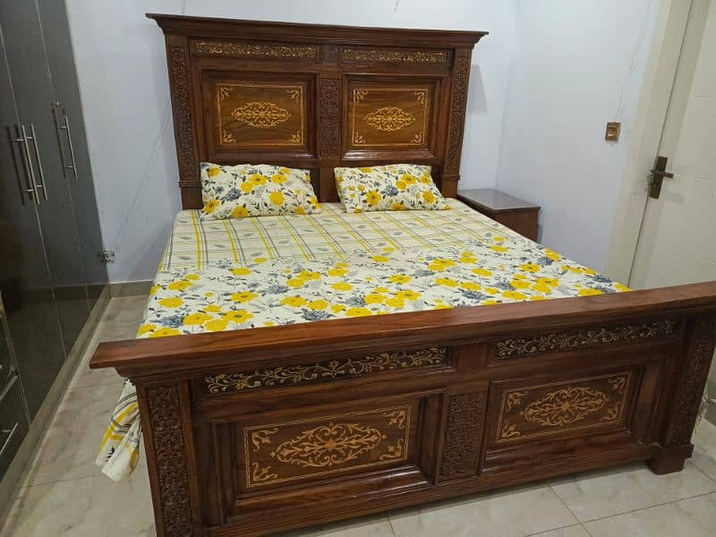 Chinioti Bed with side Tables and Dressing Table with Long mirror 1