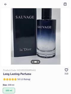 Sauvage long lasting perfume