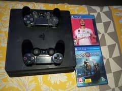 PS4 slim 500 GB with complete Package and box Completely working. 0